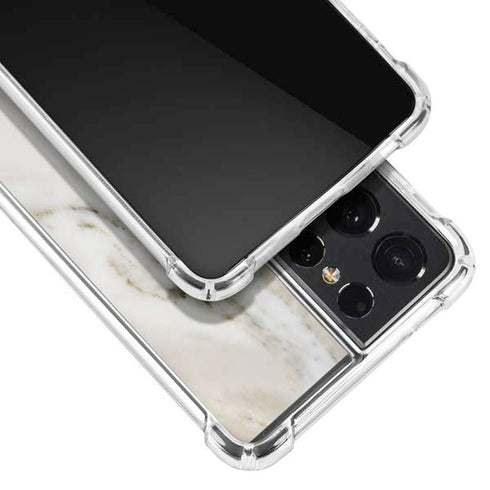 Vanilla Marble Galaxy S21 Ultra 5G Clear Case